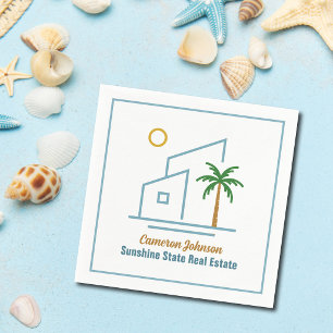 Beach Real Estate Company Cute Customisable Napkin