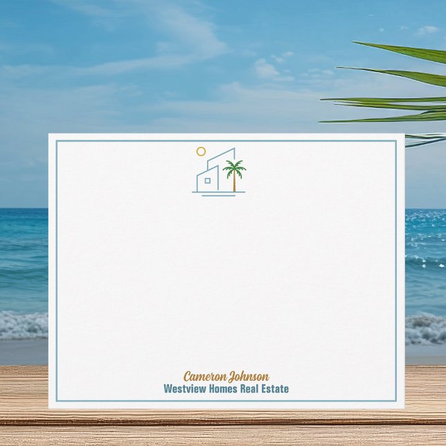 Beach Real Estate Company Cute Customised Card (Creator Uploaded)