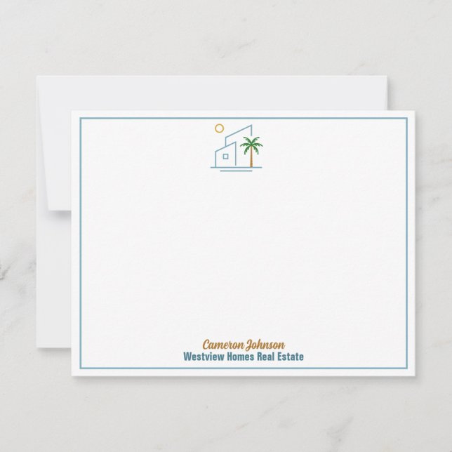 Beach Real Estate Company Cute Customised Card (Front)