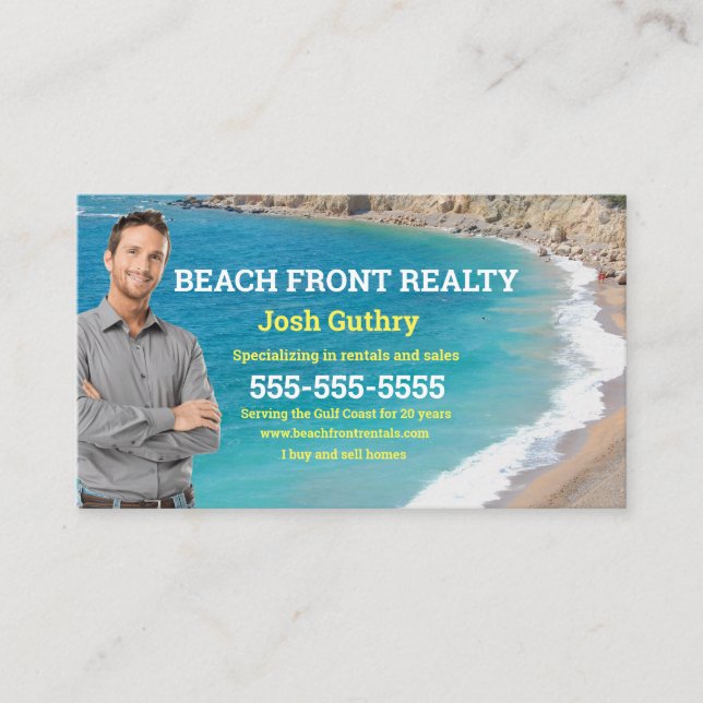 Beach Realtor Business Card (Front)