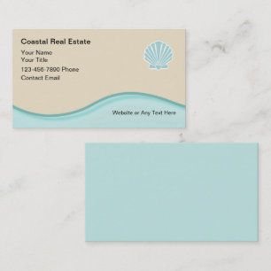 Beach Realtor Business Cards Design