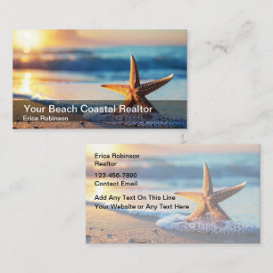 Beach Realtor Coastal Ocean Theme Business Card