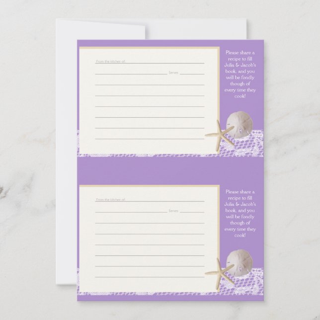 Beach Recipe Cards two 3 x 5 (Front)