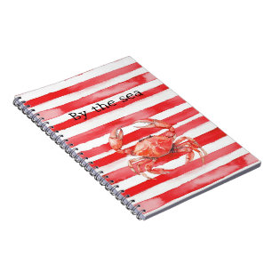 Beach Red by the sea crab Notebook