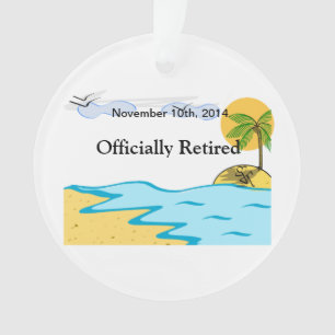 Beach Retirement Add Name And Date Ornament