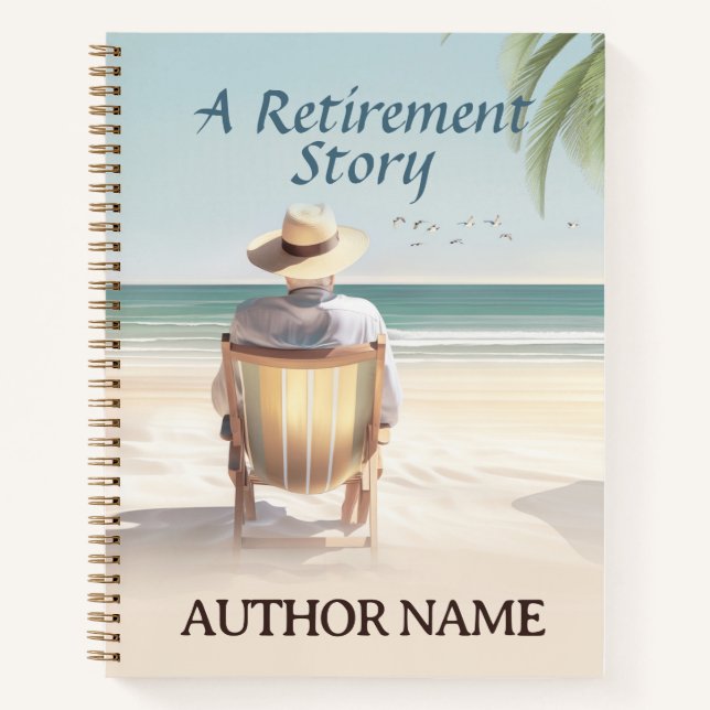 Beach Retirement Book Cover Inspiration Notebook (Front)