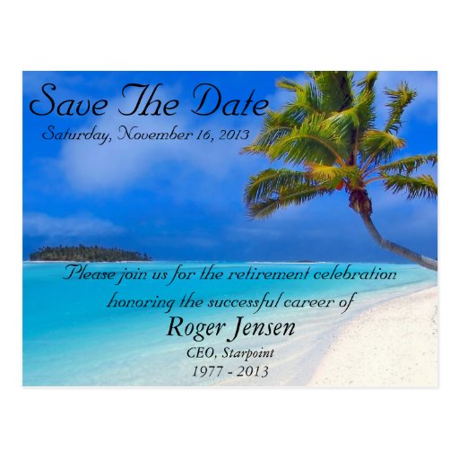 Save The Date Party Invitations Template Beach 9