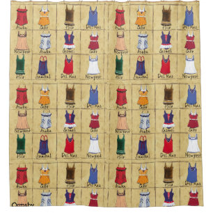 Beach-Retro suits Shower Curtain