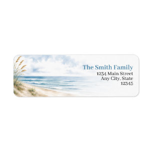 Beach Return Address Labels Coastal Ocean