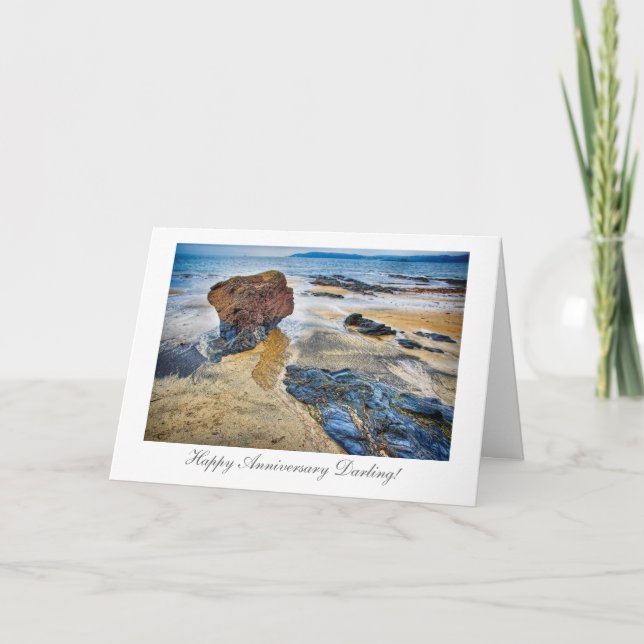 Beach Rock - Happy Anniversary Card (Front)