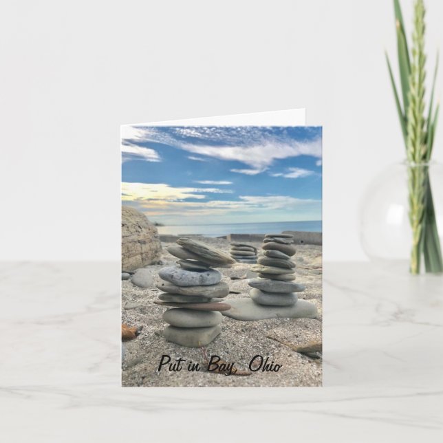 Beach Rocks, Put in Bay  Card (Front)