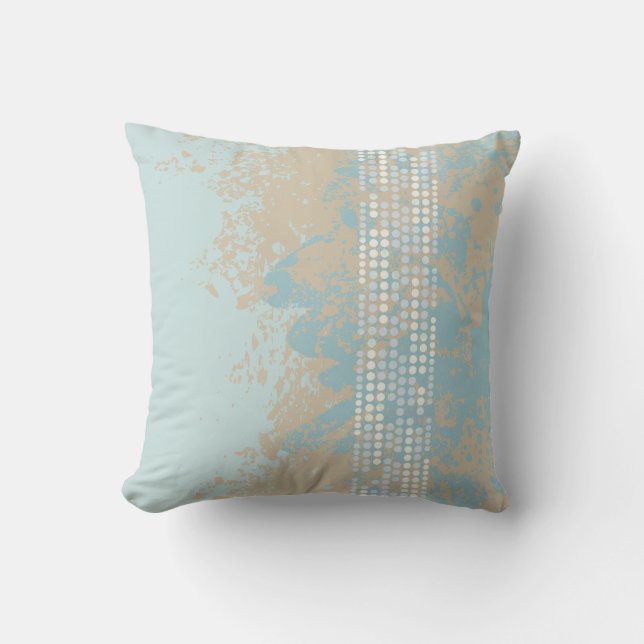 beach rocky sands dot abstract one sided pillow (Front)