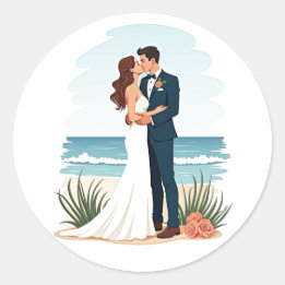 Beach Romance Sticker