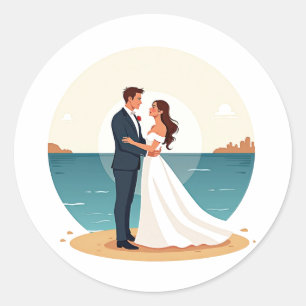 Beach Romance Sticker
