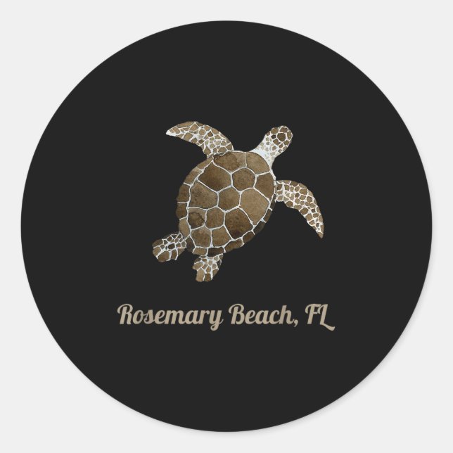 Beach Rosemary, Fl Marine Biology Save The Sea Tur Classic Round Sticker (Front)