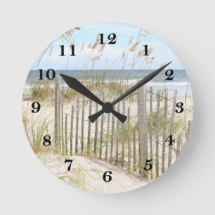 Beach Round Clock