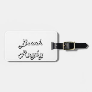 Beach Rugby Classic Retro Design Luggage Tag
