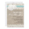 Beach Rustic Burlap Lace Wedding Invitation