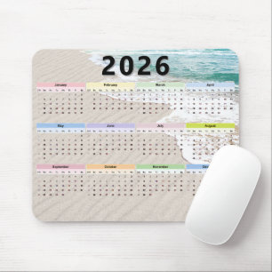 Beach Sand 2026 Calendar  Mouse Mat