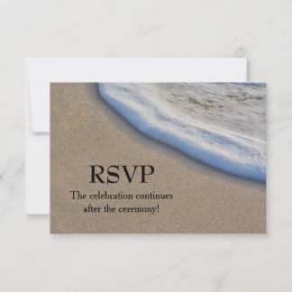 Beach Sand and Sea Foam Wedding RSVP