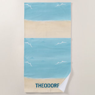 Beach Sand Aqua Towel