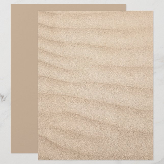 Beach Sand Background Scrapbooking Paper (Front/Back)