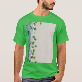 Beach Sand Blue Water Wave Sea T-Shirt