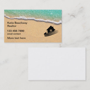 Beach Sand Coastal Realtor Business Cards
