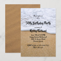Beach Sand Custom Age Birthday Party