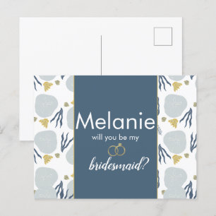 Beach Sand Dollar Bridesmaid Proposal Card