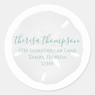 Beach Sand Dollar Simple Return Address Label