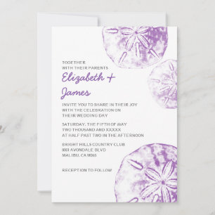 Beach Sand Dollar Wedding Invitations