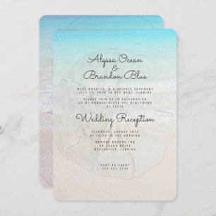 Beach Sand Dollars Reception Only Invitation