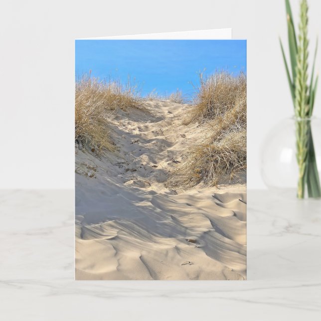 Beach Sand Dune Birthday Card (Front)