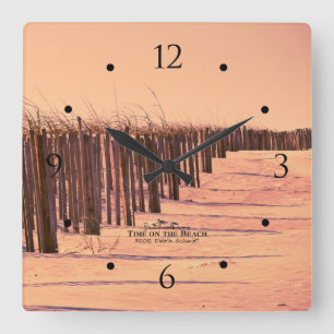 Beach Sand Dunes Fence Clock