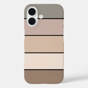 Beach Sand Earth Tone Colour Stripes On Watercolor iPhone 16 Case