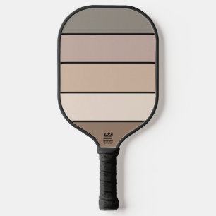 Beach Sand Earth Tone Colour Stripes On Watercolor Pickleball Paddle