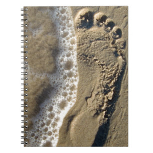 Beach Sand Footprint Notebook