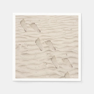 Beach Sand Footprints Napkin