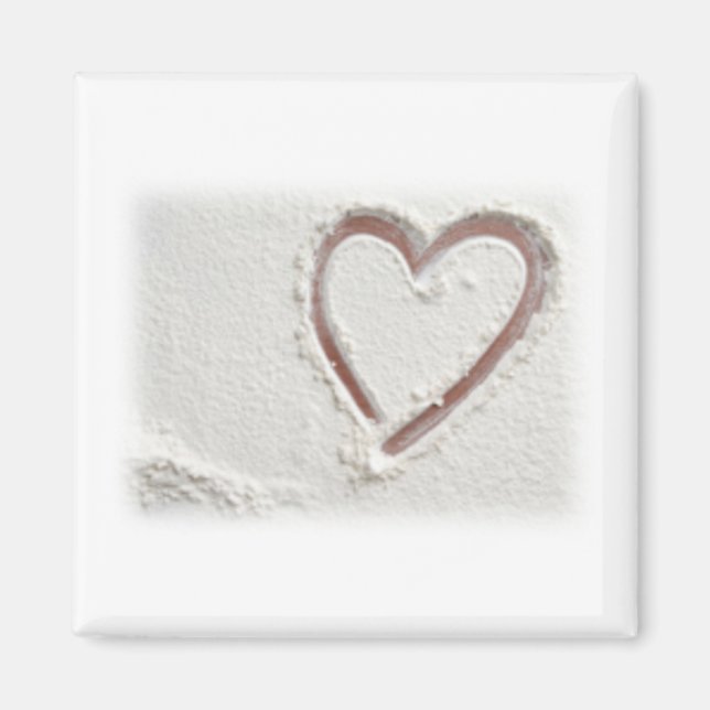 Beach Sand Heart Magnet (Front)