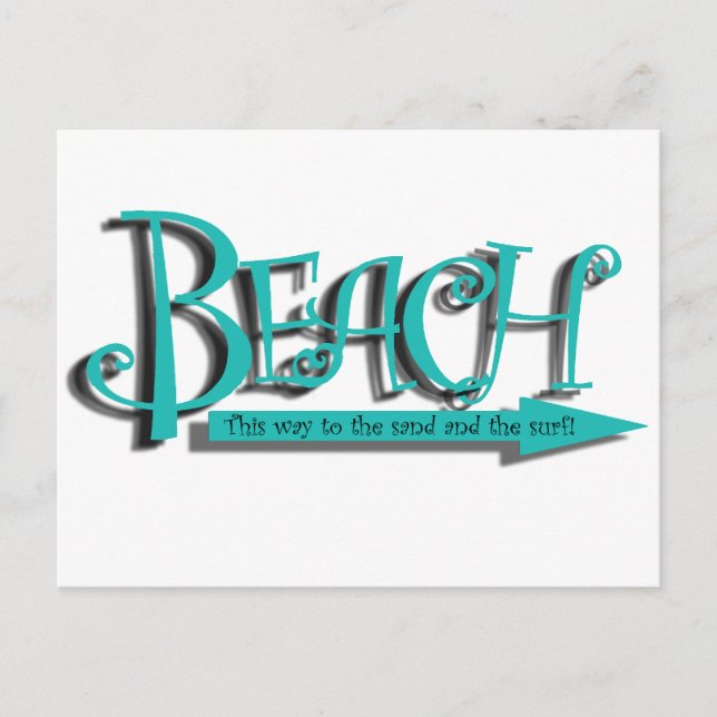Beach sand-n-surf postcard (Front)