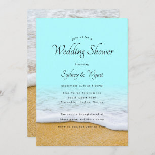 Beach Sand n Surf Wedding Shower Invitations