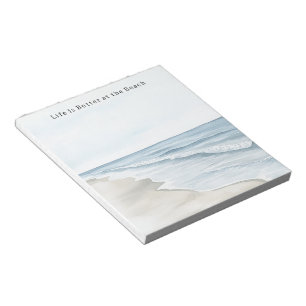 Beach Sand Ocean Notepad