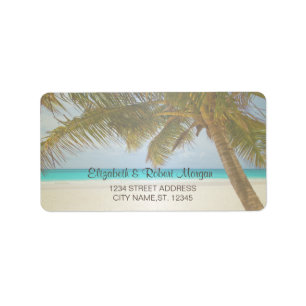 Beach ,Sand ,Palms  Label
