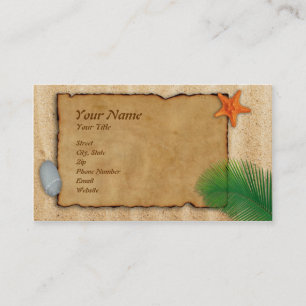 Beach Sand Parchment Business Card