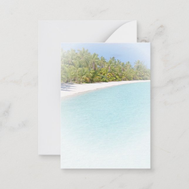 Beach Sand Sea Palms Seaside Custom Blank Template (Front)