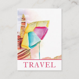 *~* Beach Sand Sea Travel QR Tourist Tourism Business Card