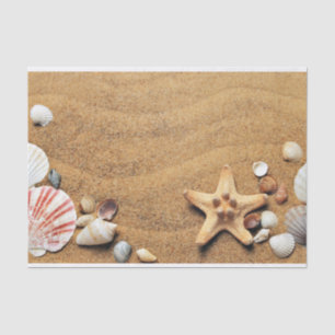 Beach Sand Shells Tissue Paper