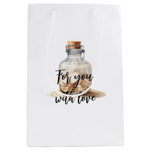 Beach Sand Starfish Bottle Medium Gift Bag