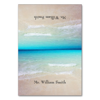 Beach Sand Tented Place Cards With Names
